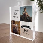 Personalised Fathers Day Photo Gift Acrylic Freestanding Block