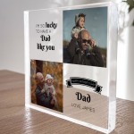 Personalised Fathers Day Photo Gift Acrylic Freestanding Block