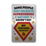 Teaching Assistant Thank You Gift Metal Wallet Card End of Term 