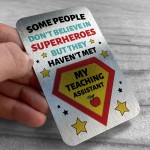 Teaching Assistant Thank You Gift Metal Wallet Card End of Term 