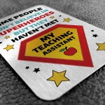 Teaching Assistant Thank You Gift Metal Wallet Card End of Term 