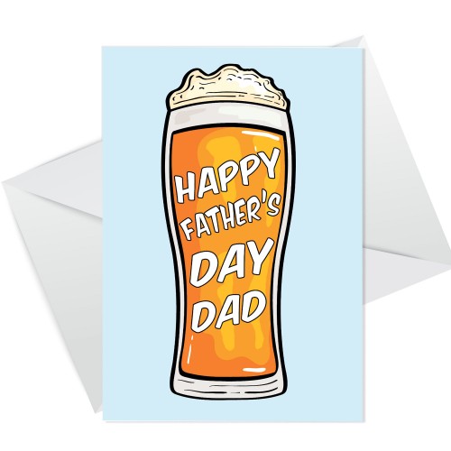 Novelty Happy Fathers Day Cards for Dad Father's Day Card Beer