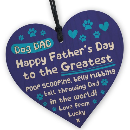 Dog Dad Fathers Day Gifts From The Dog Novelty Heart Gift Funny