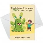 Funny Humour Step Dad Card Fathers Day Card With Envelope