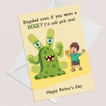 Funny Humour Step Dad Card Fathers Day Card With Envelope