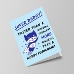 Fathers Day Card for Daddy Cute Super Daddy Design Birthday Card