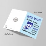 Fathers Day Card for Daddy Cute Super Daddy Design Birthday Card