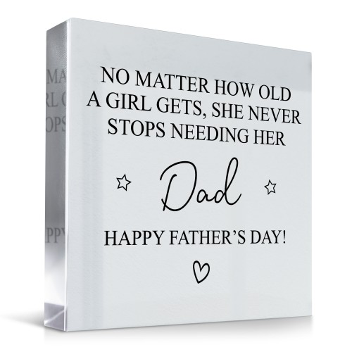 Dad And Daughter Gifts Block Father Daughter Plaque Fathers Day