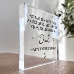 Dad And Daughter Gifts Block Father Daughter Plaque Fathers Day