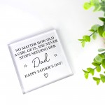 Dad And Daughter Gifts Block Father Daughter Plaque Fathers Day