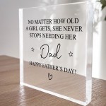 Dad And Daughter Gifts Block Father Daughter Plaque Fathers Day