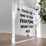 Daddy Gifts From Daughter Son Acrylic Plaque Presents Gift