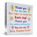 Teacher Gifts Engraved Acrylic Block Gifts for Teacher Christmas