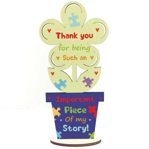 Thank You Wooden Flower Gift For Teacher Teaching Assistant