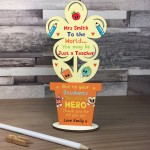 Personalised Teacher Gift Wooden Flower Gifts for Teacher