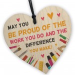 Thank You Gift Wooden Heart Plaque Leaving Gifts for Colleagues