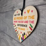 Thank You Gift Wooden Heart Plaque Leaving Gifts for Colleagues