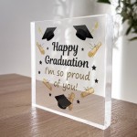 Happy Graduation Gift For Daughter Son Freestanding Block