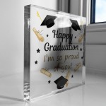 Happy Graduation Gift For Daughter Son Freestanding Block