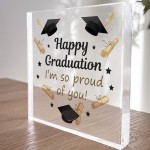 Happy Graduation Gift For Daughter Son Freestanding Block