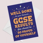 Well Done On Your Fantastic GCSE Results Card With Envelope