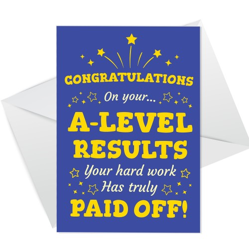 Congratulations On Your Fantastic A Level Results Card