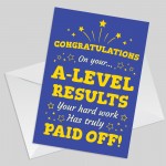 Congratulations On Your Fantastic A Level Results Card