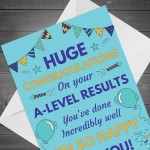 Huge Congratulations On Your Fantastic A Level Results Card