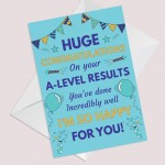 Huge Congratulations On Your Fantastic A Level Results Card