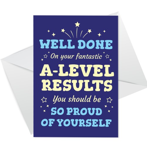 Well Done On Your Fantastic A Level Results Card With Envelope