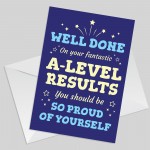 Well Done On Your Fantastic A Level Results Card With Envelope