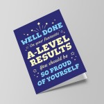 Well Done On Your Fantastic A Level Results Card With Envelope