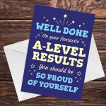 Well Done On Your Fantastic A Level Results Card With Envelope