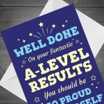 Well Done On Your Fantastic A Level Results Card With Envelope