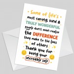 Thank You Card For Someone Special Teacher Volunteer Friends