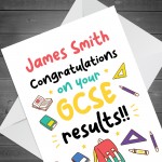 Personalised Congratulations Card GCSE Exam Results Card Pass 