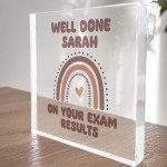 Well Done On Your Exam Results Personalised Acrylic Block