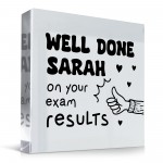 Well Done On Your Exam Results Gift Personalised Acrylic Block