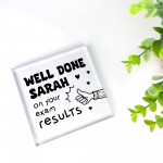 Well Done On Your Exam Results Gift Personalised Acrylic Block