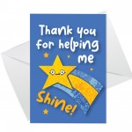 Teacher TA Thank You Card End of Term Leaving School Nursery 