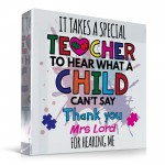 Gift For Special Teacher Thank You Hearing Me Personalised