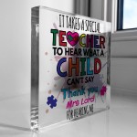 Gift For Special Teacher Thank You Hearing Me Personalised