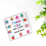 Personalised Teacher Gift Teacher Acrylic Block THANK YOU