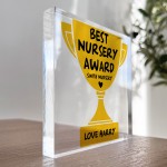 Personalised Best Nursery Award Acrylic Best Nursery Trophy