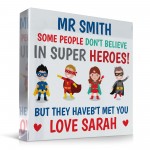 PERSONALISED Teacher Gifts SUPERHERO Gifts For Head Teacher