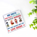 PERSONALISED Teacher Gifts SUPERHERO Gifts For Head Teacher