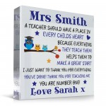 Teacher Gift Personalised Owl Teacher Gift Teacher Christmas