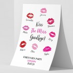 Kiss The Miss Goodbye A3 Print For Hen Party Keepsake Gifts