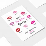 Kiss The Miss Goodbye A3 Print For Hen Party Keepsake Gifts