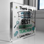 Geography Teacher Gift Personalised Gift For Geography Teacher